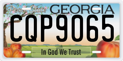 GA license plate CQP9065