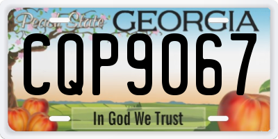 GA license plate CQP9067