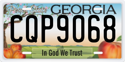 GA license plate CQP9068