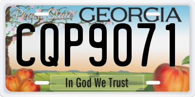 GA license plate CQP9071