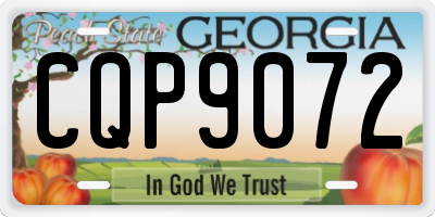 GA license plate CQP9072