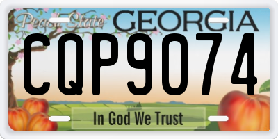 GA license plate CQP9074