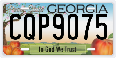 GA license plate CQP9075