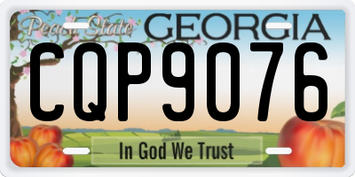 GA license plate CQP9076