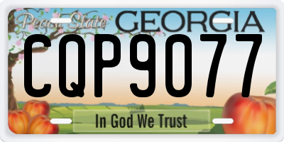 GA license plate CQP9077