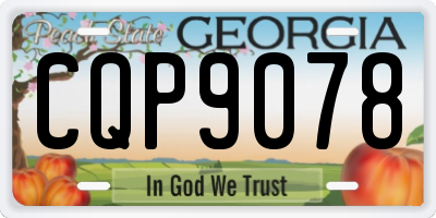 GA license plate CQP9078