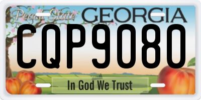 GA license plate CQP9080