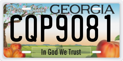 GA license plate CQP9081