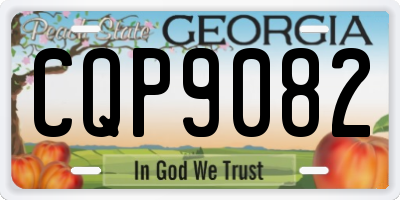 GA license plate CQP9082