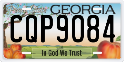 GA license plate CQP9084
