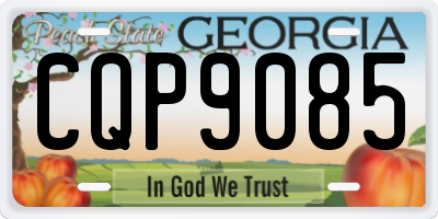 GA license plate CQP9085