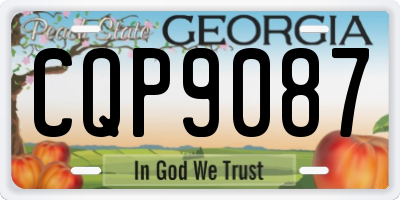 GA license plate CQP9087