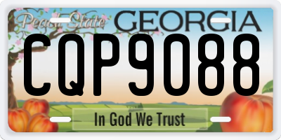 GA license plate CQP9088