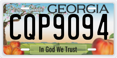 GA license plate CQP9094