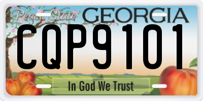 GA license plate CQP9101