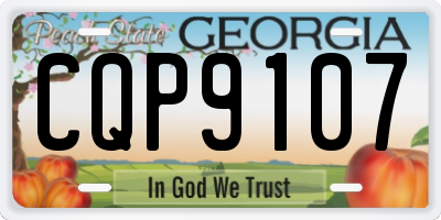 GA license plate CQP9107
