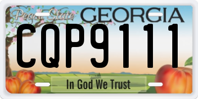 GA license plate CQP9111
