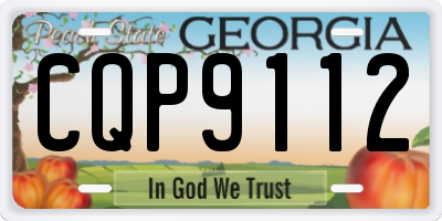 GA license plate CQP9112
