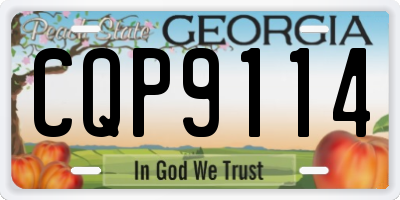 GA license plate CQP9114