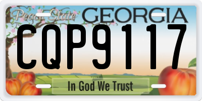 GA license plate CQP9117