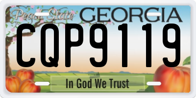 GA license plate CQP9119