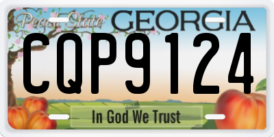 GA license plate CQP9124