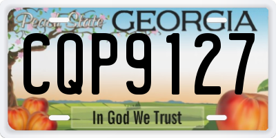 GA license plate CQP9127