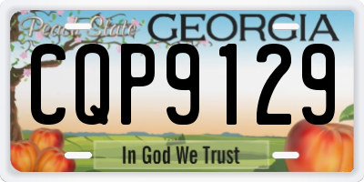 GA license plate CQP9129