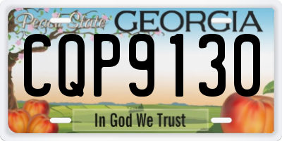 GA license plate CQP9130