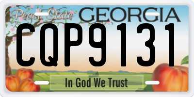 GA license plate CQP9131