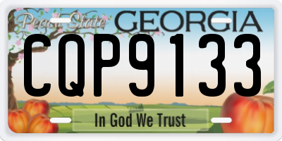 GA license plate CQP9133