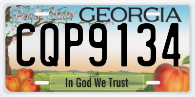 GA license plate CQP9134