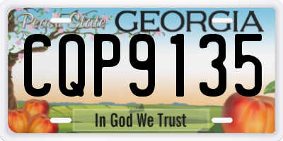 GA license plate CQP9135