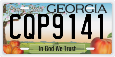 GA license plate CQP9141