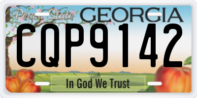 GA license plate CQP9142