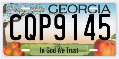 GA license plate CQP9145