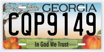 GA license plate CQP9149