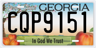 GA license plate CQP9151