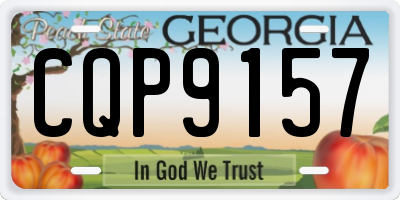 GA license plate CQP9157