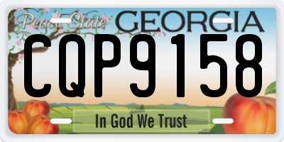 GA license plate CQP9158