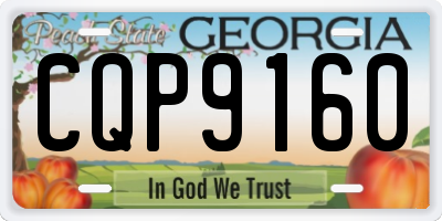 GA license plate CQP9160