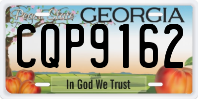 GA license plate CQP9162