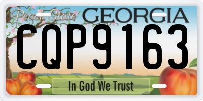 GA license plate CQP9163