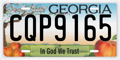 GA license plate CQP9165