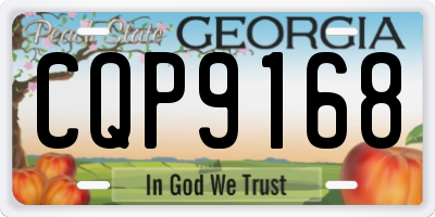 GA license plate CQP9168
