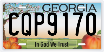 GA license plate CQP9170