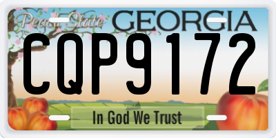 GA license plate CQP9172