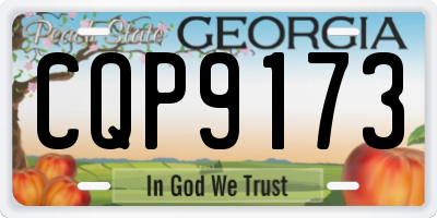 GA license plate CQP9173