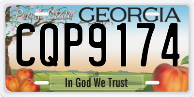 GA license plate CQP9174