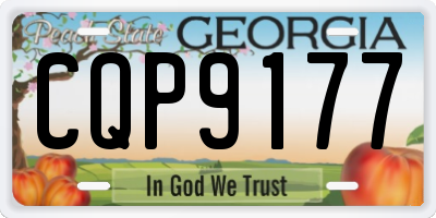 GA license plate CQP9177